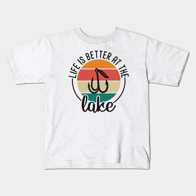 Life Is Better at the Lake Kids T-Shirt by MultiversiTee